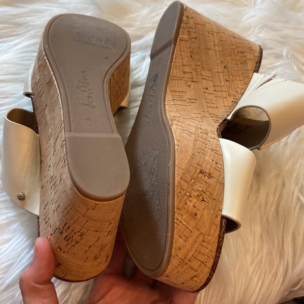 Sam Edelman Damara Cork Wedges Platforms Sandals Sz 9 - Picture 7 of 9